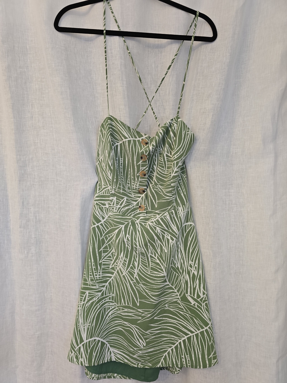 Women's Bamboo-Print Spaghetti-Strap Dress